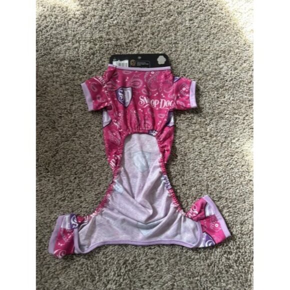 Snoop Doggie Doggs Pet Dog Pajamas Pink PJ's Size Medium Jammies - Picture 7 of 10